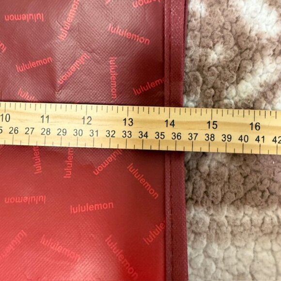 Lululemon Shopping Bags 2 Large and 1 Small Totes Red and White  - Lot of 3 - Picture 10 of 10